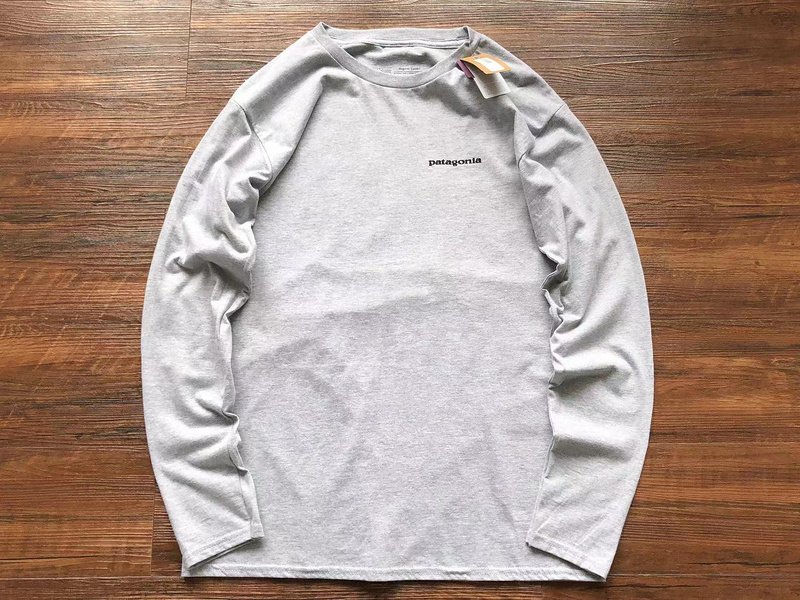 Лонгслив Patagonia Mountain Landscape Back Print "Gray" фото № 2