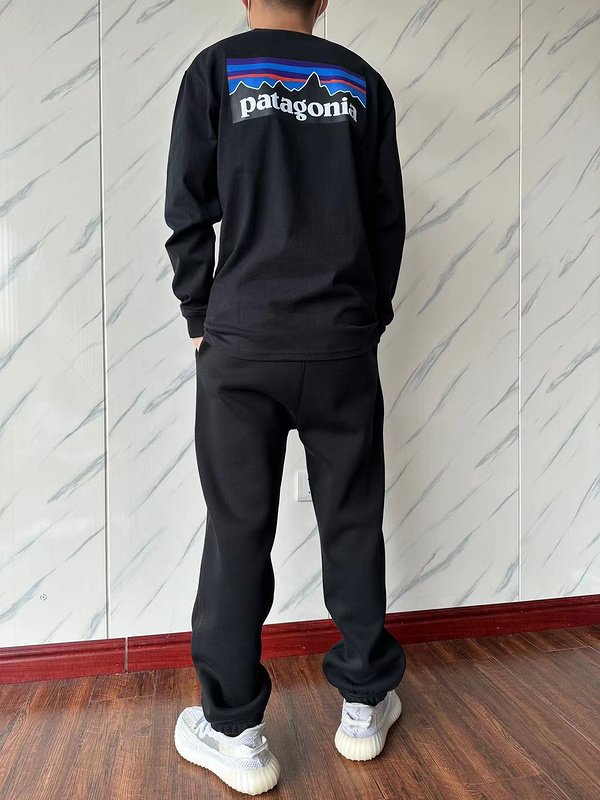 Лонгслив Patagonia Dark Mountain Landscape Print "Black" фото № 9