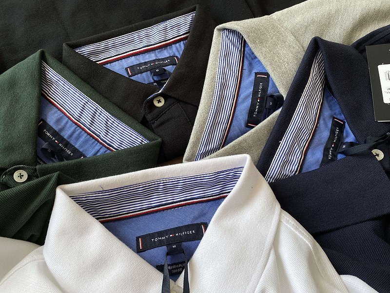 Лонгслив Tommy Hilfiger Small Logo And Button Collar "Green" фото № 2