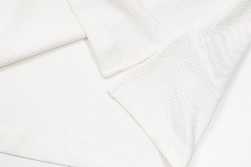 Поло Burberry With A Stripe On The Collar And Round Logo "White" фото № 4