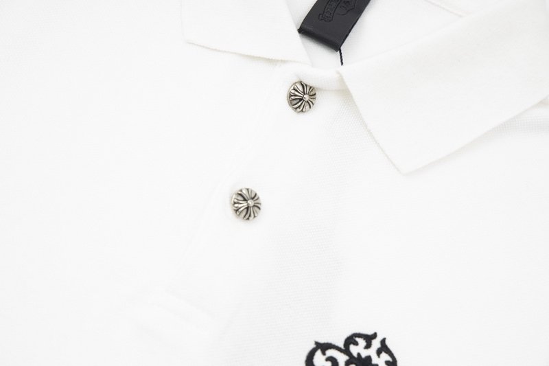 Поло Chrome Hearts The Sword Logo "White" фото № 5