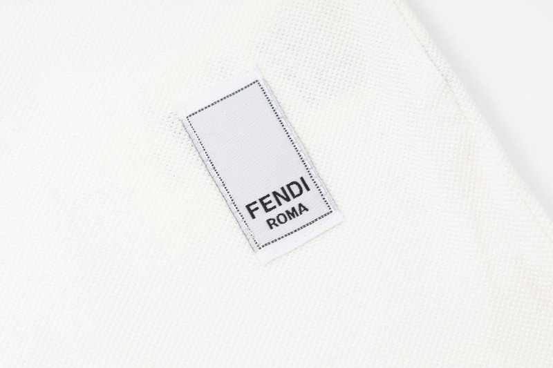 Поло Fendi With Patch Logo "White" фото № 3