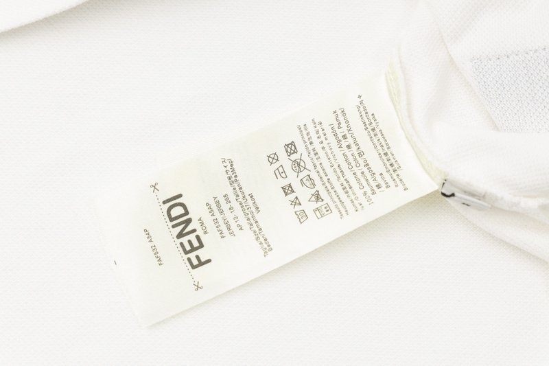 Поло Fendi With Patch Logo "White" фото № 7