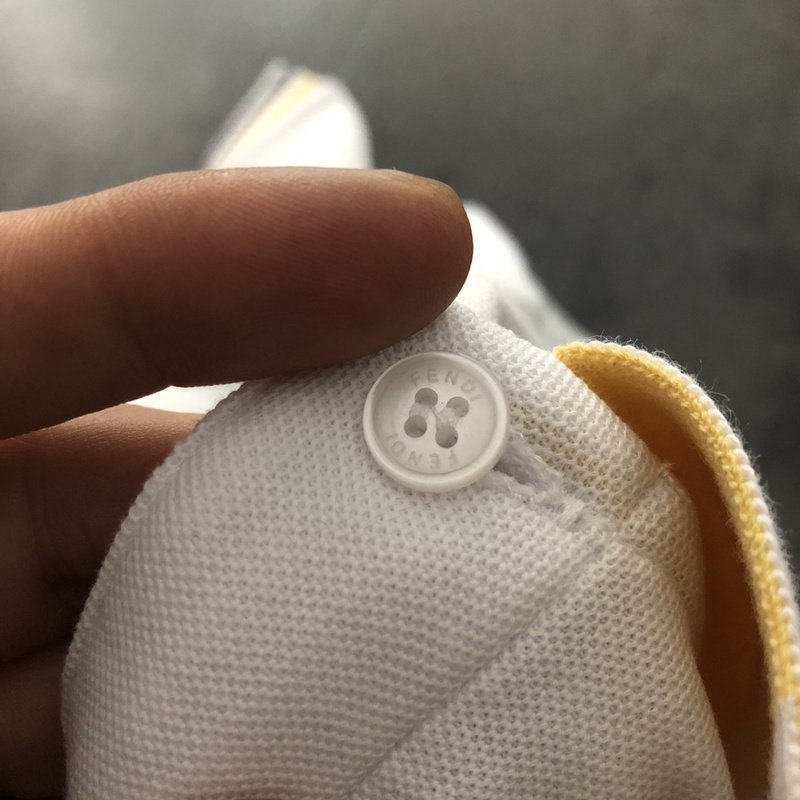 Поло Fendi With Yellow Lines "White" фото № 6