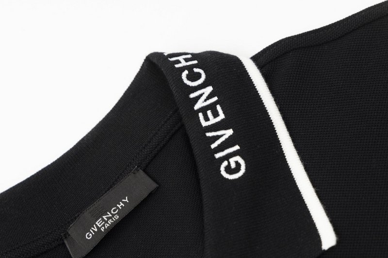 Поло Givenchy With Text Logo On The Collar "Black" фото № 3