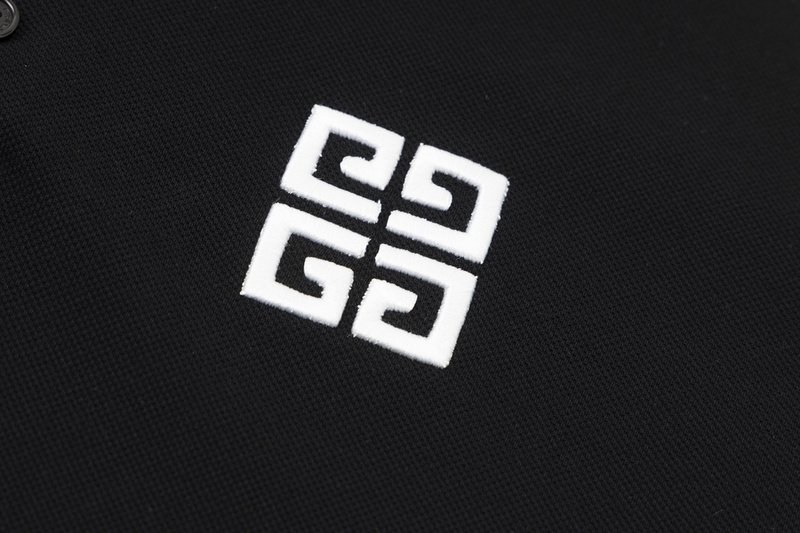 Поло Givenchy With Text Logo On The Collar "Black" фото № 6