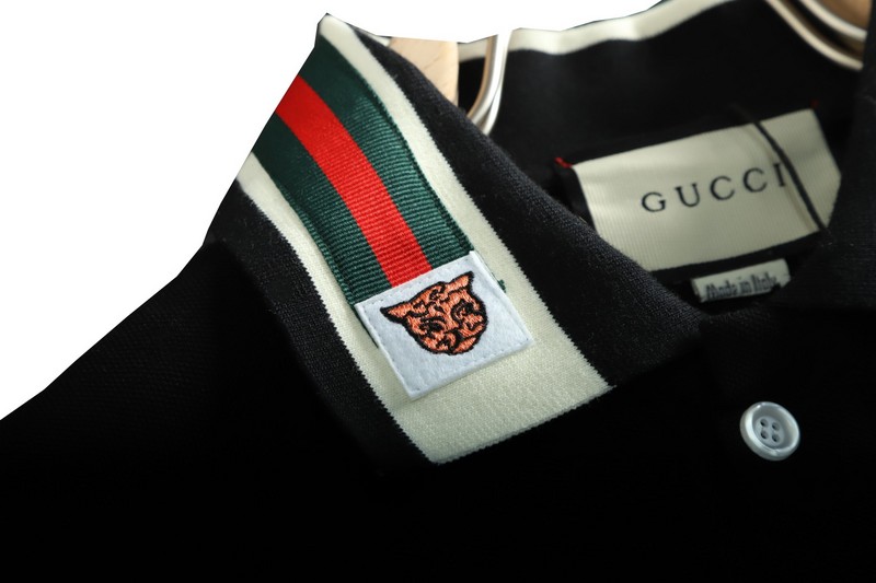 Поло Gucci Tiger Collar "Black" фото № 3