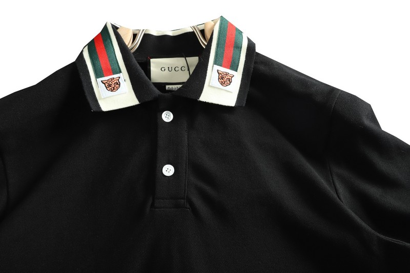 Поло Gucci Tiger Collar "Black" фото № 4