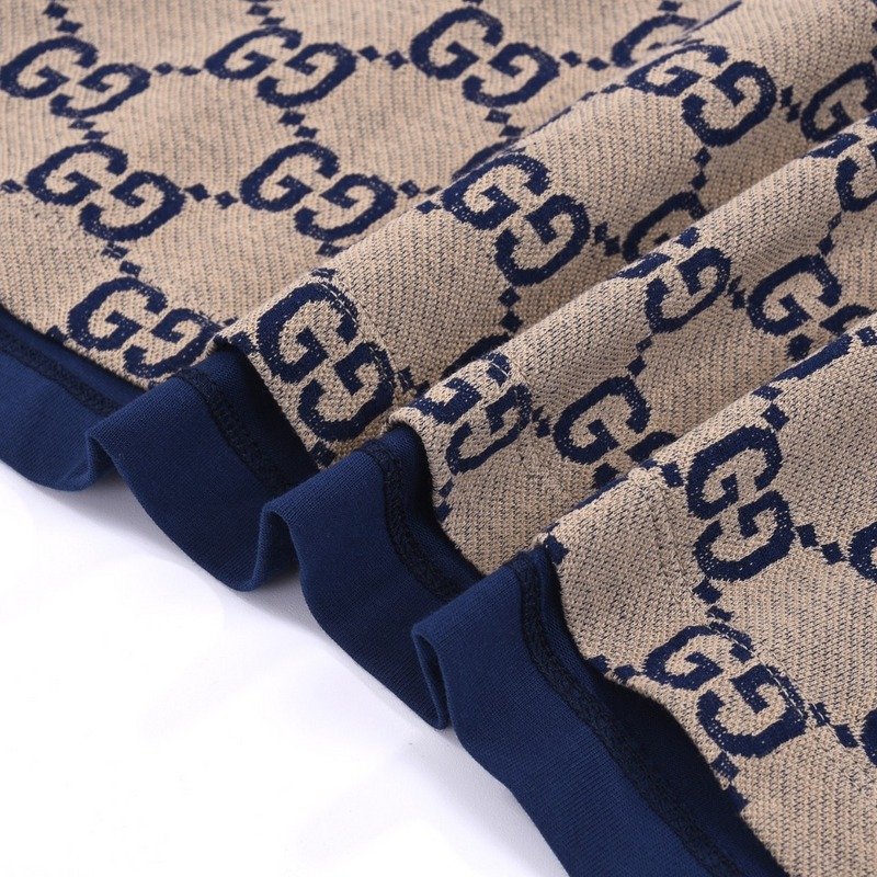 Поло Gucci Without Print On The Back "Blue/Brown" фото № 9