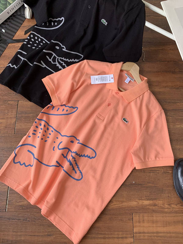 Поло Lacoste Half Logo “Peach” фото № 4