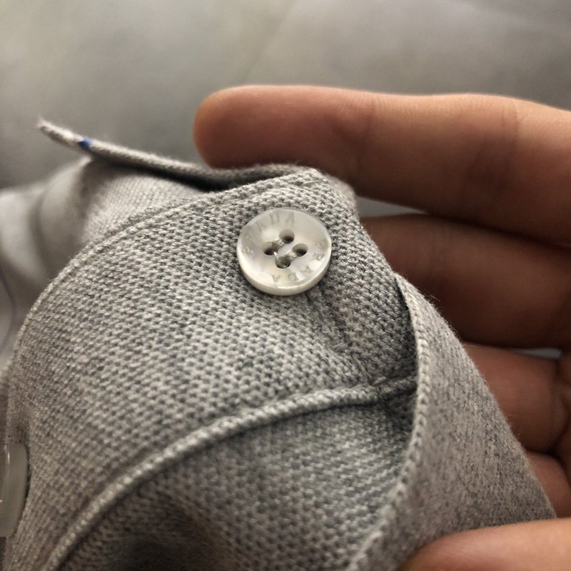 Поло Prada With Logo Brand - Cotton "Gray" фото № 7