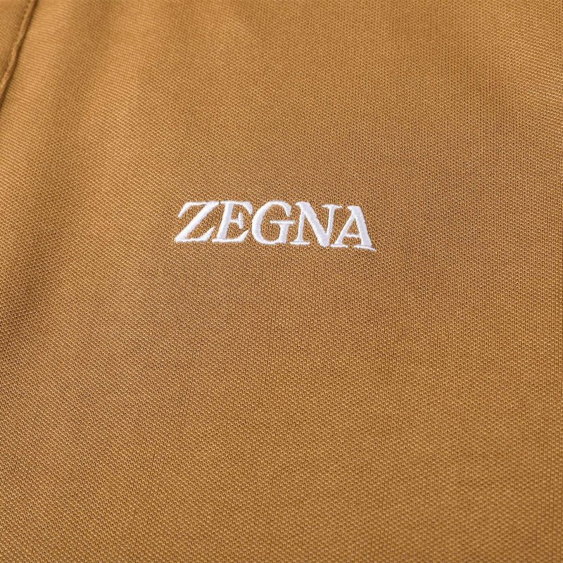 Поло Zegna Solid Color With Logo "Brown" фото № 2