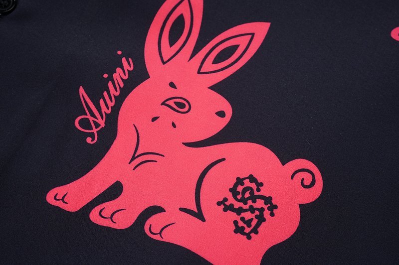Рубашка Amiri Rabbit Print "Black" фото № 5