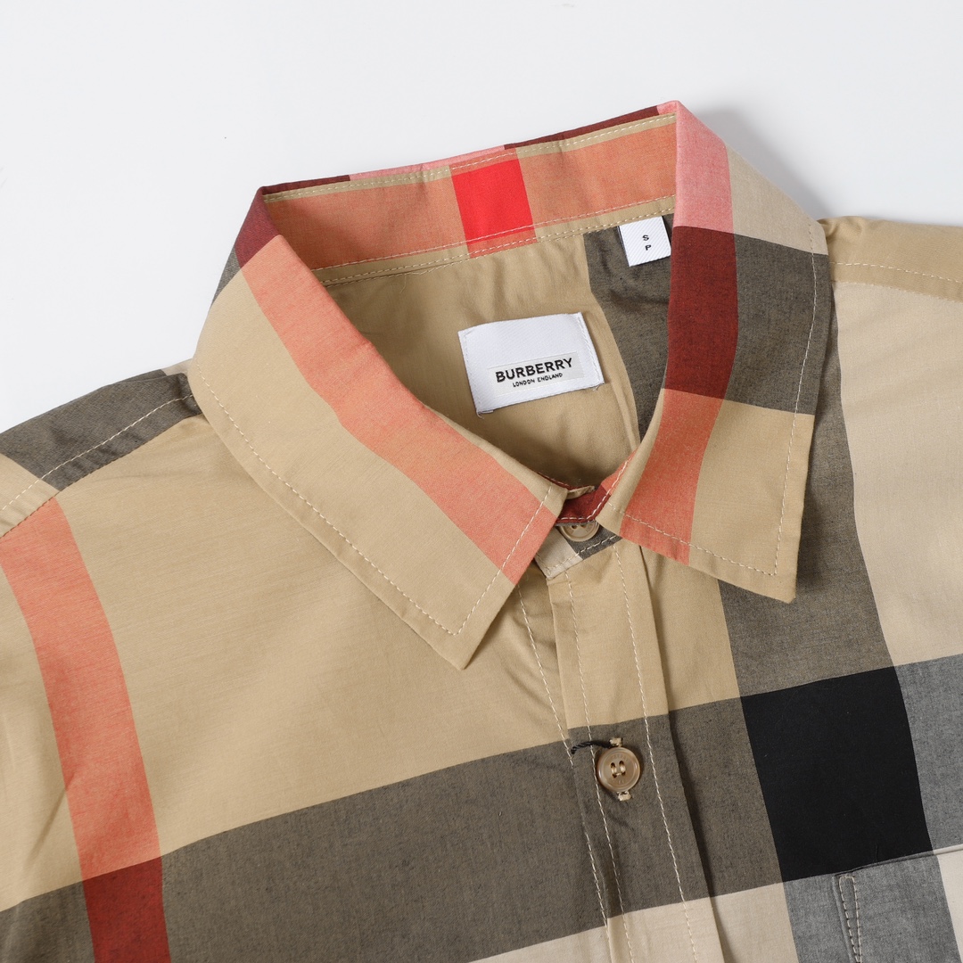 Рубашка Burberry Vertical Stripes "Brown" фото № 3