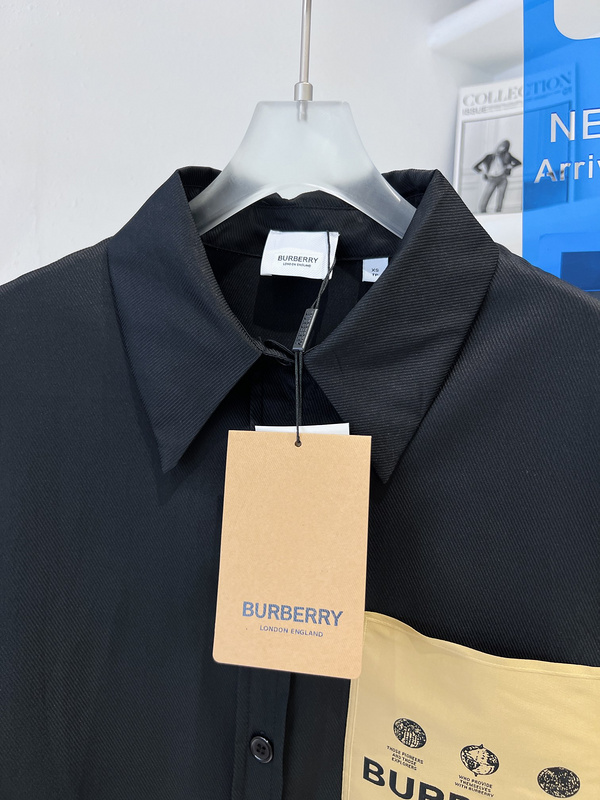 Рубашка Burberry Images Of Globes On The Label "Black" фото № 3