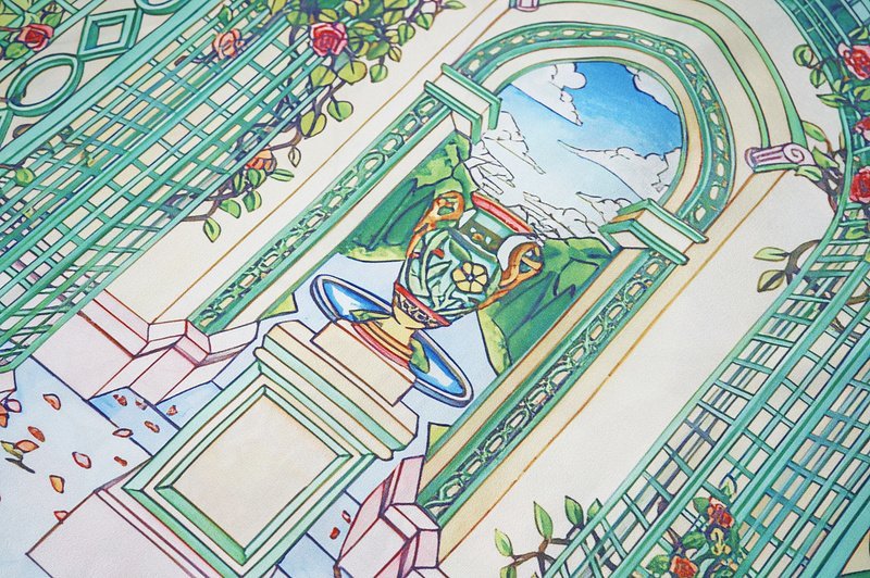 Рубашка Casablanca Two Swans And Roses «Blue» фото № 5