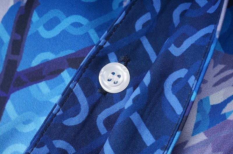 Рубашка Casablanca Large Palm Trees "Blue" фото № 4