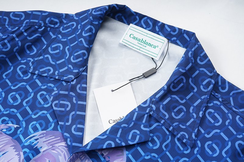 Рубашка Casablanca Large Palm Trees "Blue" фото № 5