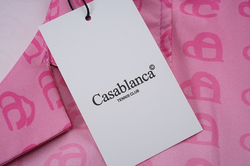 Рубашка Casablanca Palm Trees And Airplane Print "Pink" фото № 7