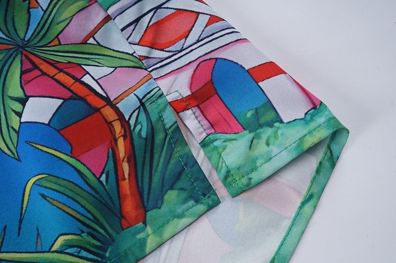 Рубашка Casablanca Palm Trees And Airplane Print "Pink" фото № 5