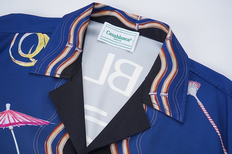 Рубашка Casablanca Drinks With Ice «Blue» фото № 3