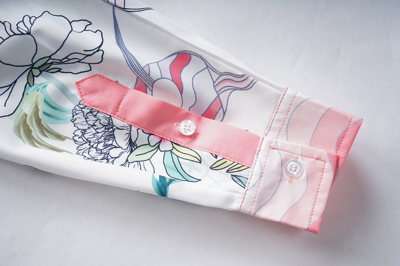 Рубашка Casablanca Varieties Of Flowers "White/Pink" фото № 4