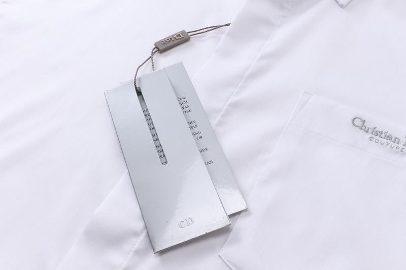 Рубашка Christian Dior Gray Logo On Pocket Couture "White" фото № 5