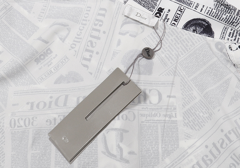 Рубашка Christian Dior Newspaper Print "White/Black" фото № 3