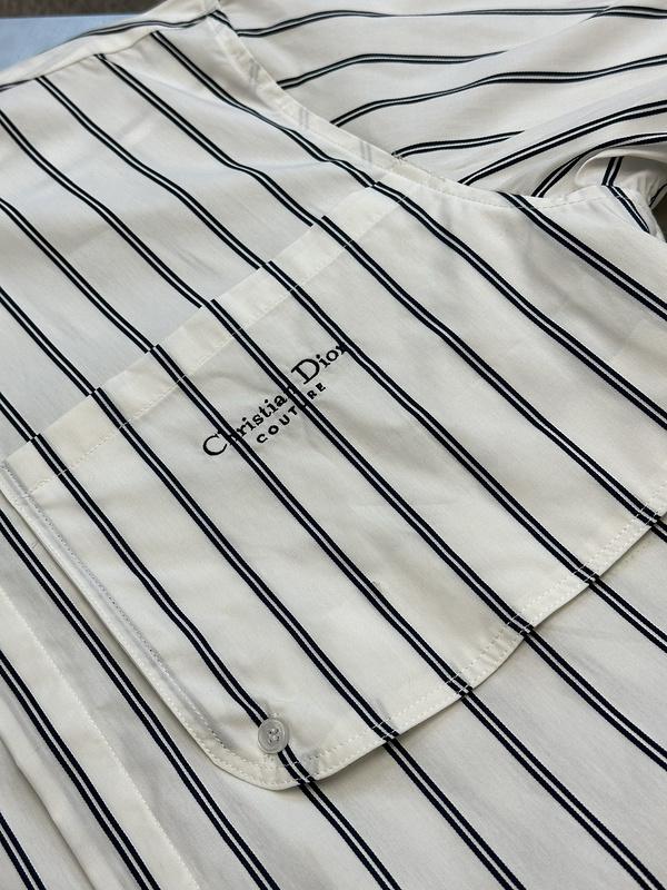 Рубашка Christian Dior Striped Black Lines Print "White" фото № 6