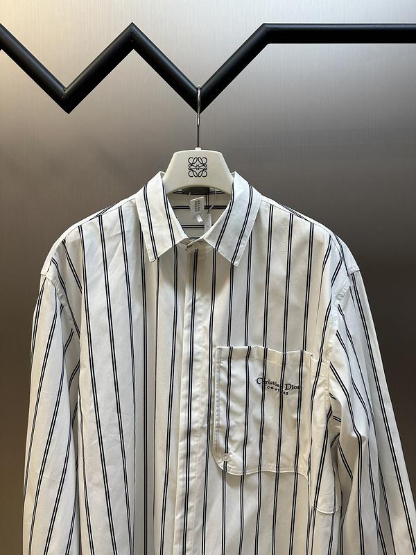 Рубашка Christian Dior Striped Black Lines Print "White" фото № 2