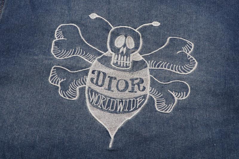 Рубашка Christian Dior Backside White Bee Dior Worldwide "Blue" фото № 6