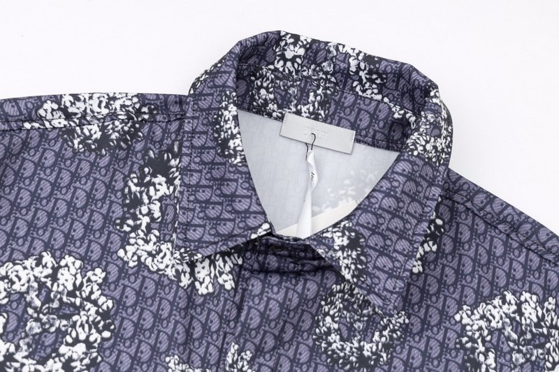 Рубашка Christian Dior Abstract Print "Lilac/Gray" фото № 7