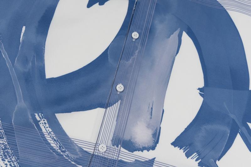 Рубашка Christian Dior Modern Art Blue Lines "White" фото № 4