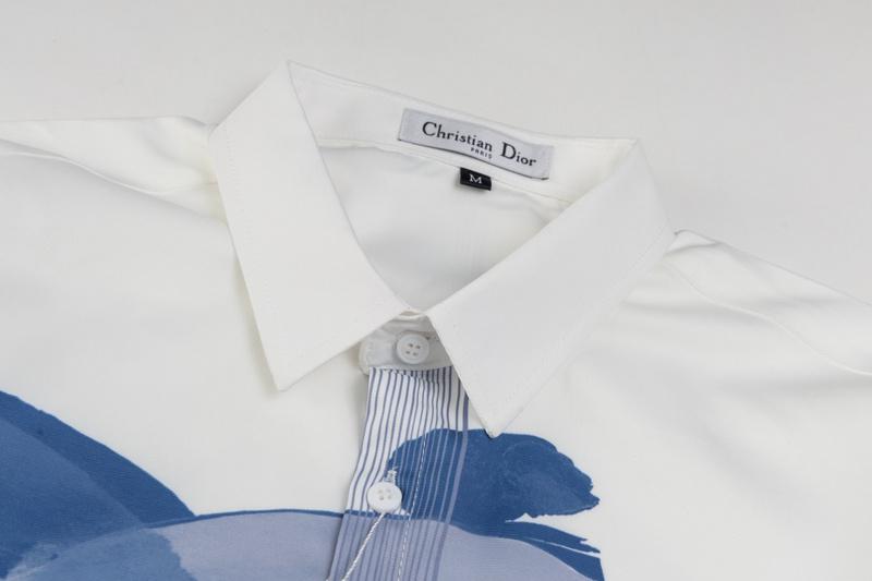 Рубашка Christian Dior Modern Art Blue Lines "White" фото № 2