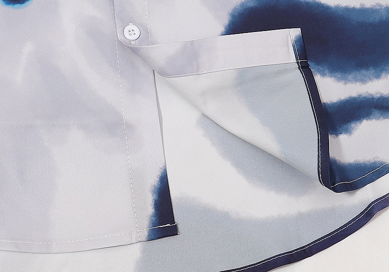 Рубашка Dior Paint In A Spiral "Gray/Blue" фото № 8