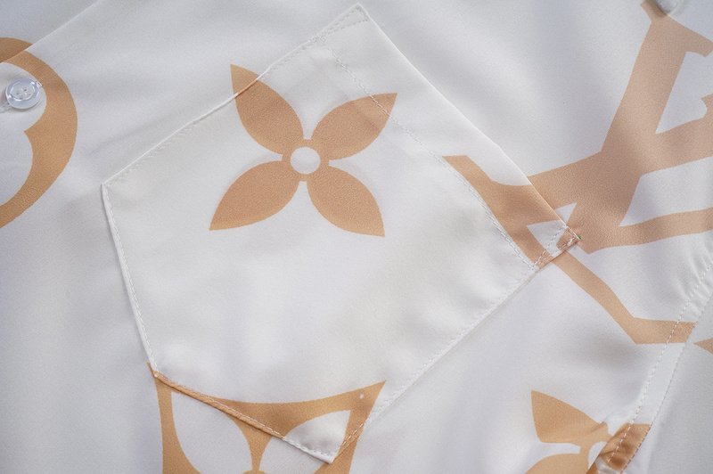 Рубашка Louis Vuitton Big Logo And Prints Along "White" фото № 5