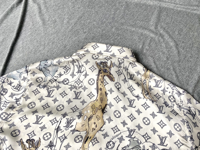 Рубашка Louis Vuitton Chapman Brothers Giraffe Elephant "White" фото № 6