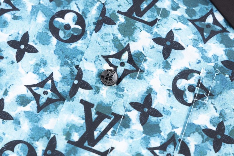 Рубашка Louis Vuitton With Black Collar "Blue" фото № 6