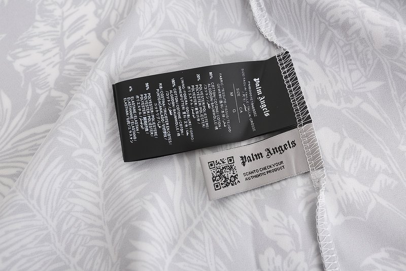 Рубашка Palm Angels Herbal Print "Black/White" фото № 6