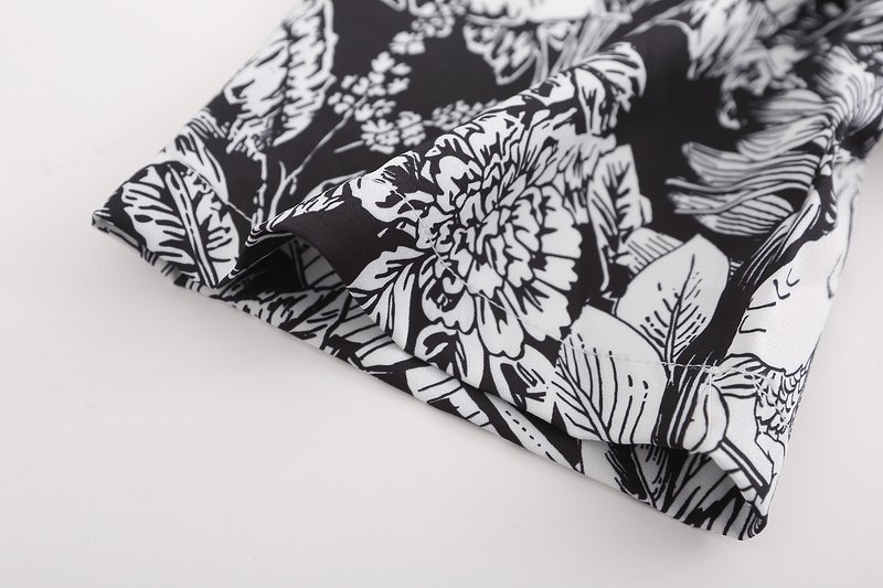 Рубашка Palm Angels Herbal Print "Black/White" фото № 9