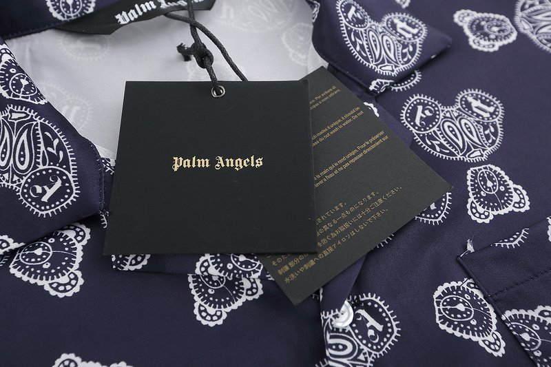 Рубашка Palm Angels Beautiful Print "Black/Violet" фото № 6