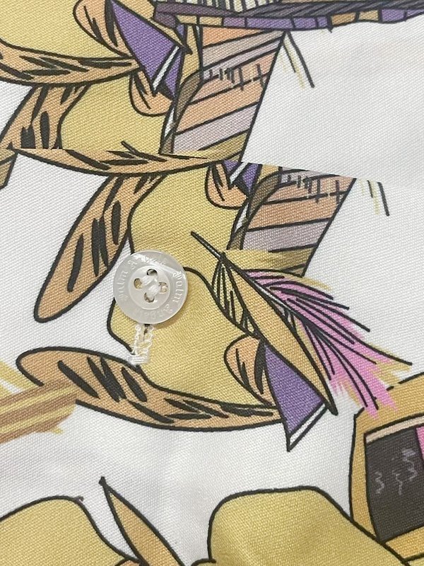 Рубашка Palm Angels Short Sleeve With Print "Pink/Yellow" фото № 2