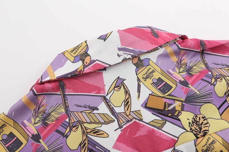 Рубашка Palm Angels Short Sleeve With Print "Pink/Yellow" фото № 7