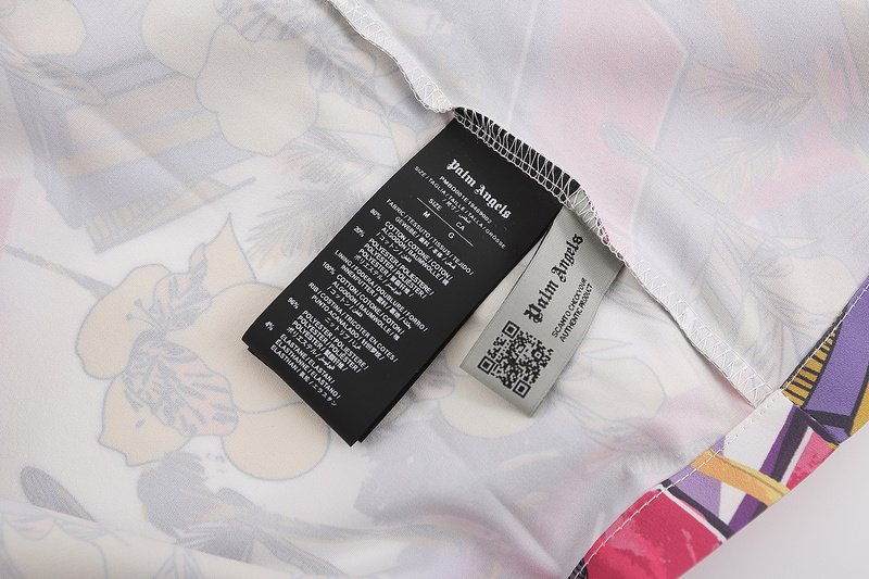 Рубашка Palm Angels Short Sleeve With Print "Pink/Yellow" фото № 8