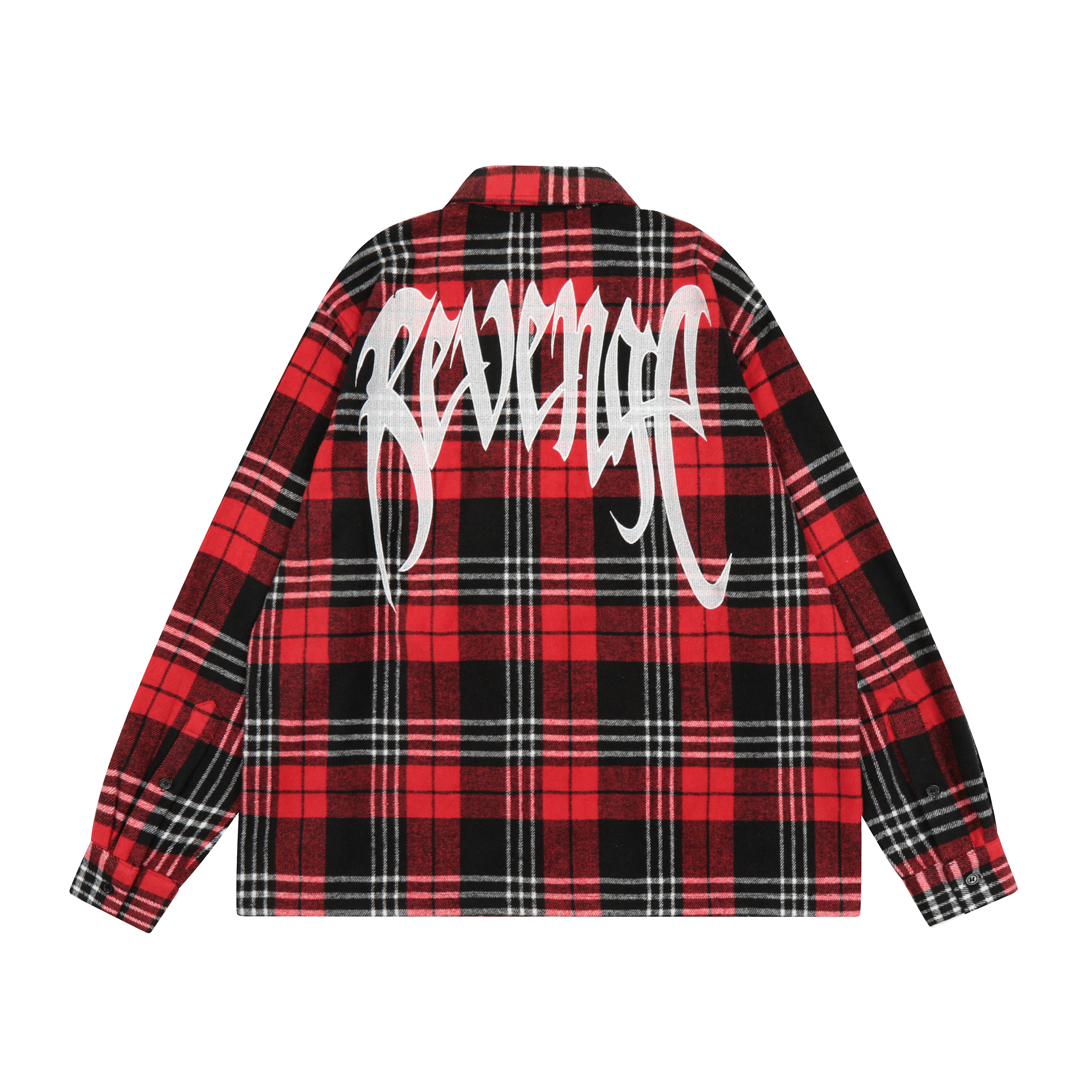 Рубашка Revenge Plaid Shirt "Red and White" фото № 2