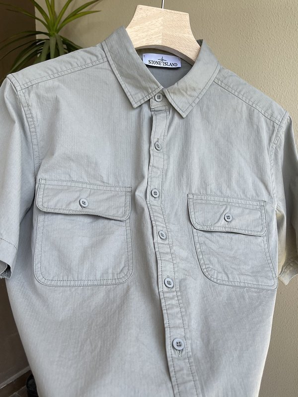 Рубашка Stone Island With Brand Instructions "Gray" фото № 4