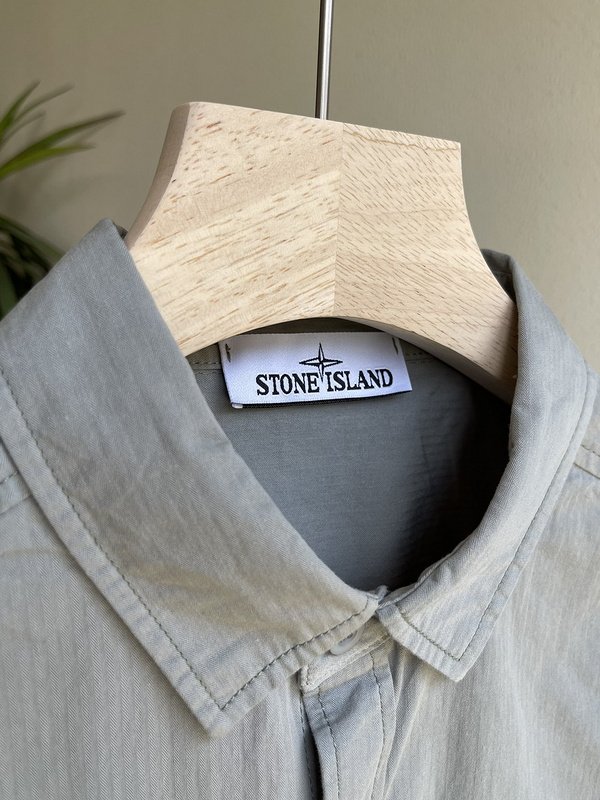 Рубашка Stone Island With Brand Instructions "Gray" фото № 5