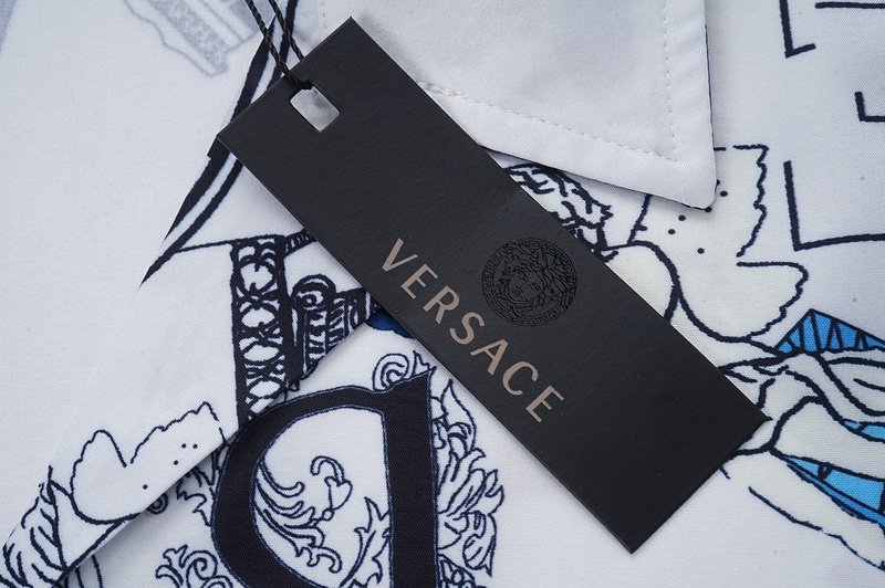 Рубашка Versace Logo And Angels Prints "White" фото № 9