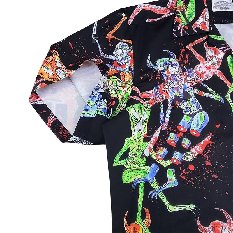 Рубашка Wacko Maria X Neckface Hellish Games "Black" фото № 7