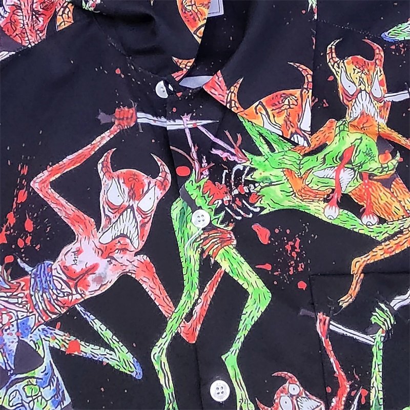 Рубашка Wacko Maria X Neckface Hellish Games "Black" фото № 9